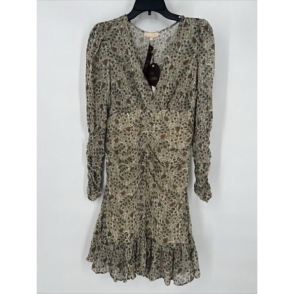 byTiMo Womens Size Small Floral Print V-Neck Long Sleeve Georgette Dress NWT - Picture 8 of 16